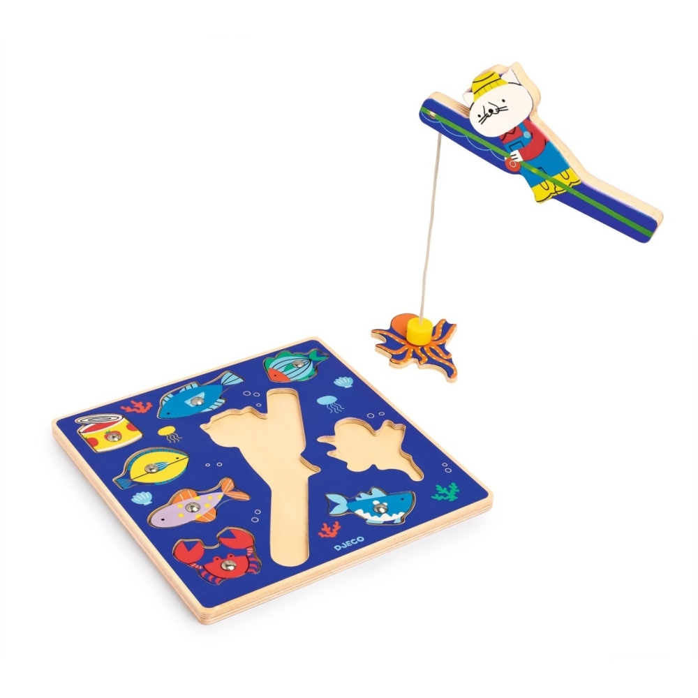 Joc 2 Ã®n 1 puzzle si pescuit magnetic, Djeco Baiat, Fata, varsta 1 - 3 ani, 3 - 6 ani [2]