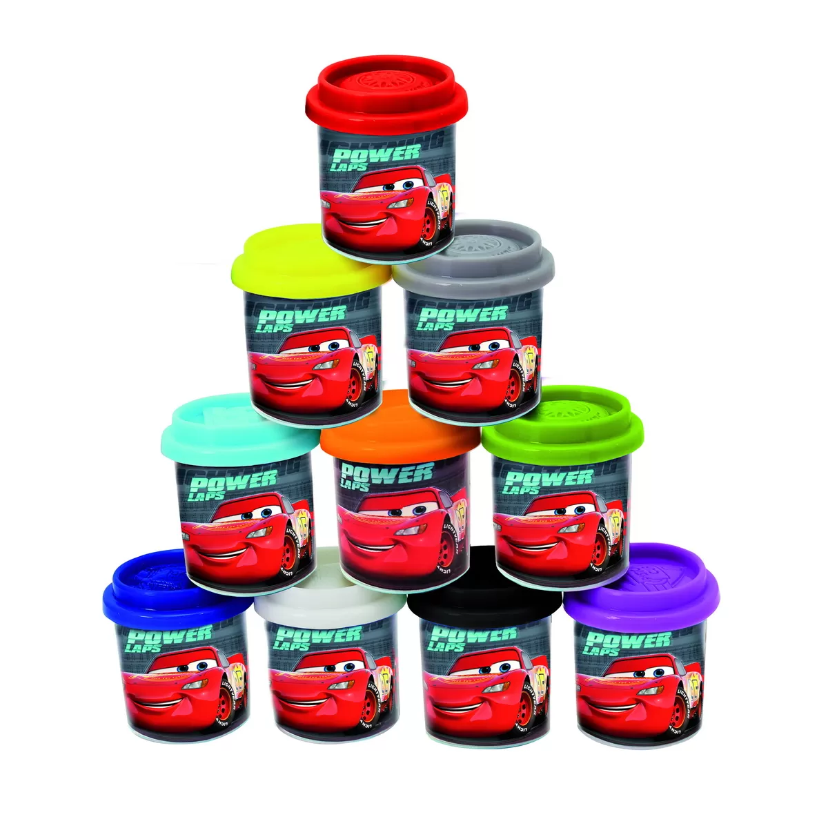 Set 10 cutii cu plastilina, Cars, 500 g, varsta de la 3 ani la 7 ani [1]