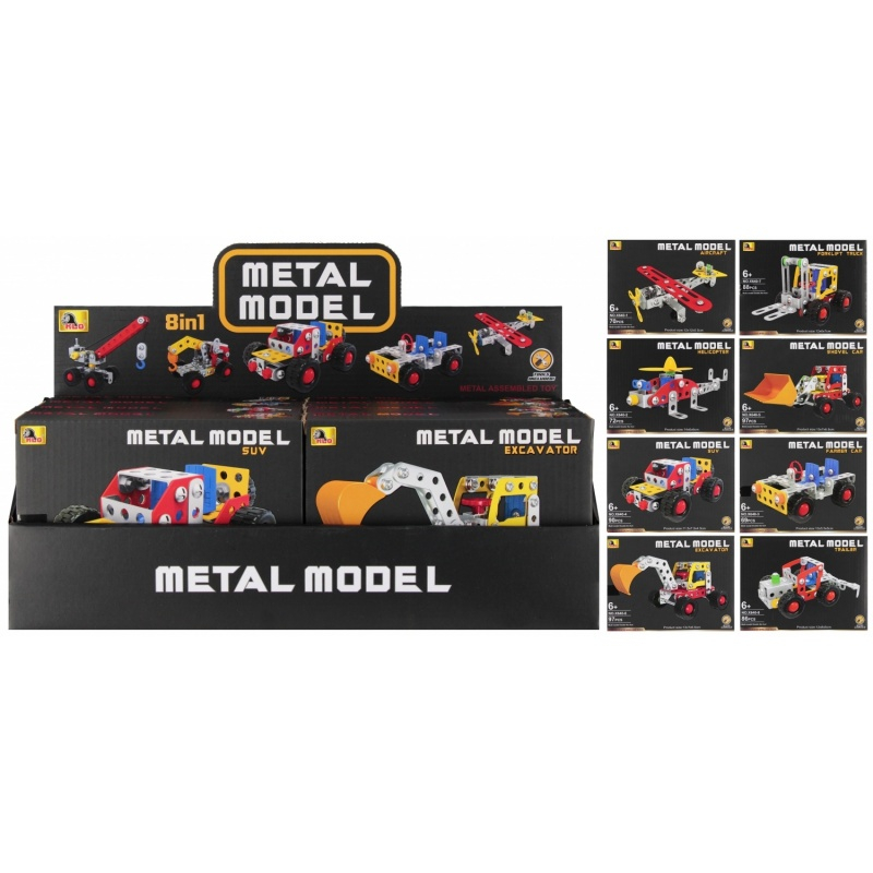 Joc constructie vehicule din metal MegaCreative 567506, 18x14x3cm, diverse modele, +6ani [4]