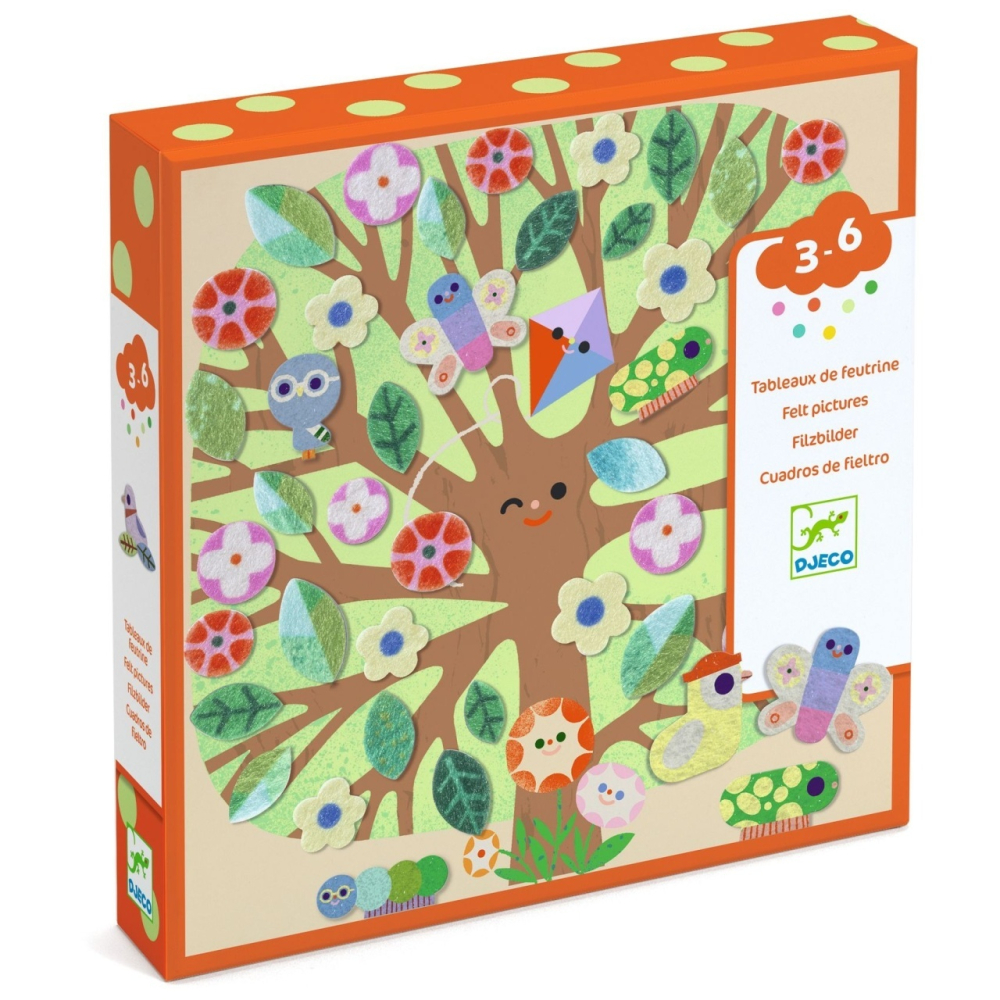 Joc creativ Colaj cu stickere din fetru, Djeco pentru Baiat, Fata varsta 45722 [1]