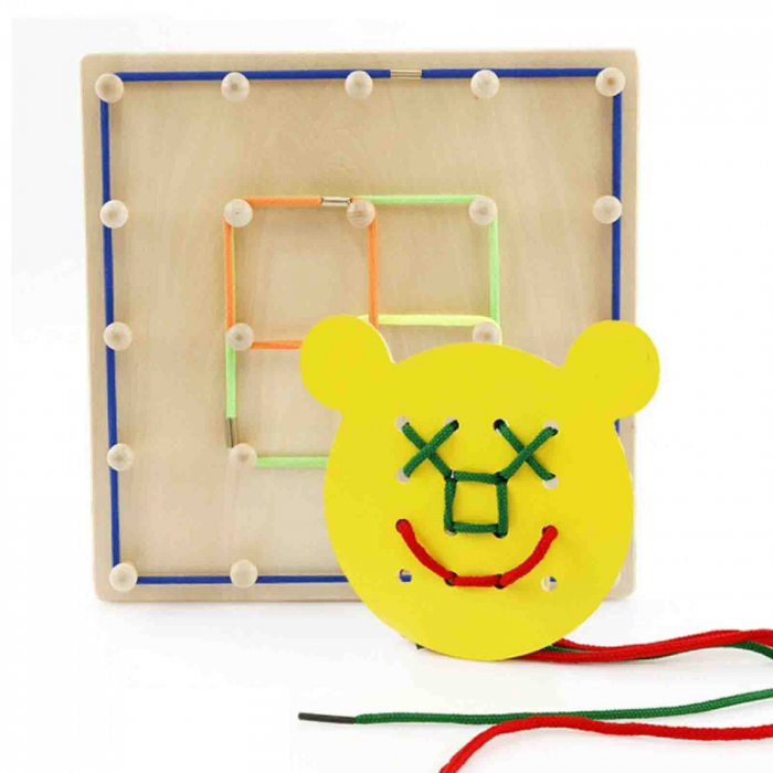 Joc creativ cu elastice, Geoboard, 4 ani+, colorat - Micostore.ro [4]
