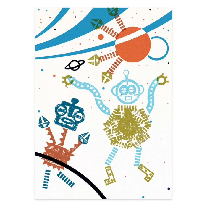 Joc creativ cu stampile Roboti extraterestri, Djeco, varsta 3 - 6, 6 - 9 ani, Baiat, Fata [3]