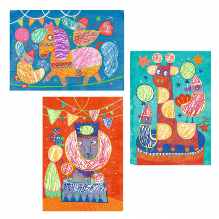 Joc creativ de desenat animale pentru cei mici, Djeco, varsta 1 - 3 ani, Baiat, Fata [2]
