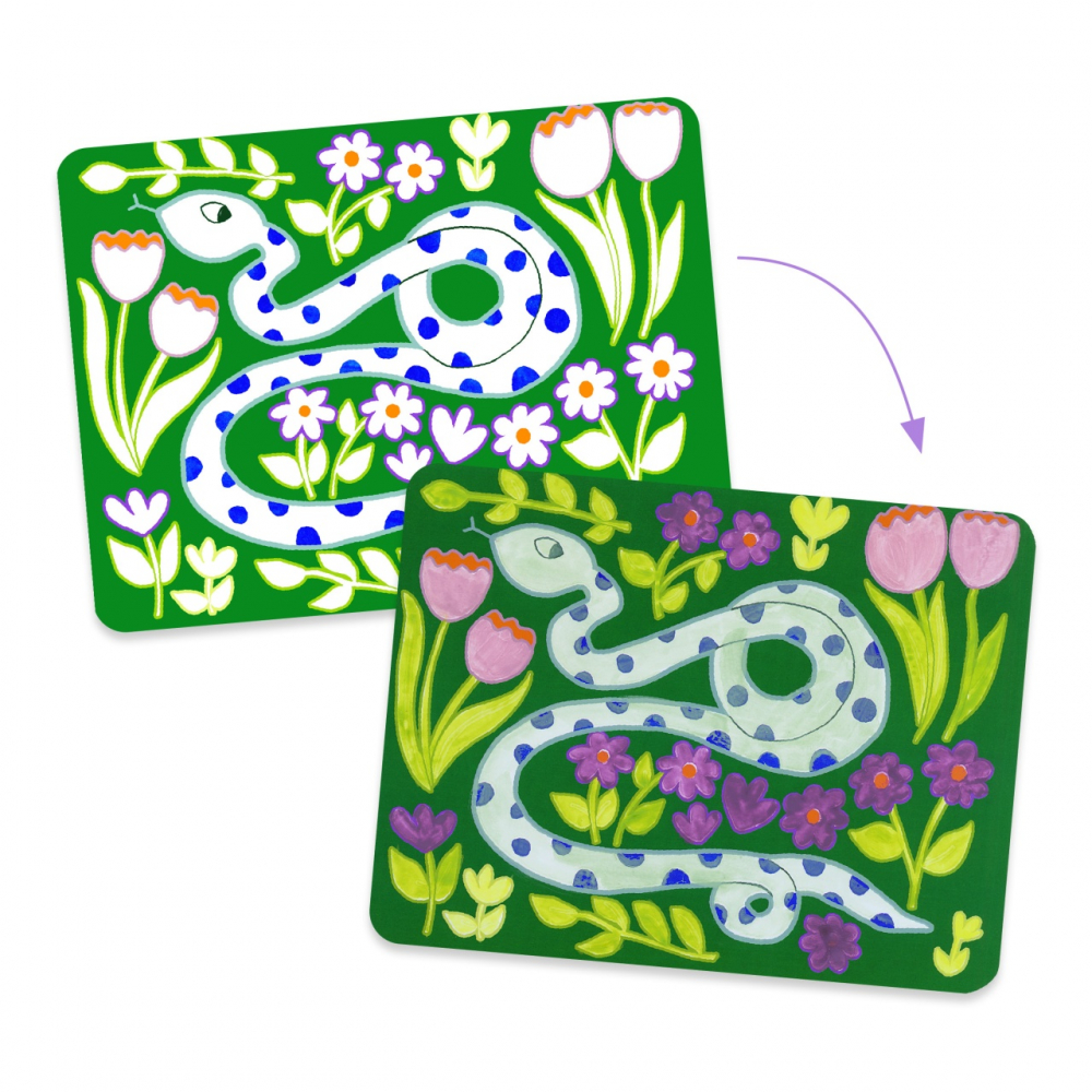 Joc creativ de pictura Animale salbatice, Djeco, varsta 3 - 6 ani, Baiat, Fata [2]