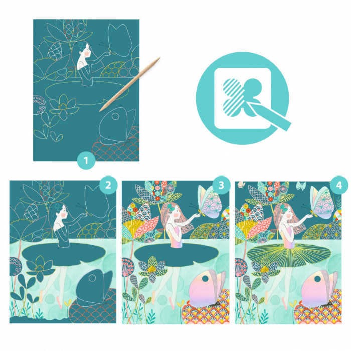 Joc creativ de razuit, Iazul pastel, varsta 6 - 9, 9+ ani, Baiat, Fata [2]