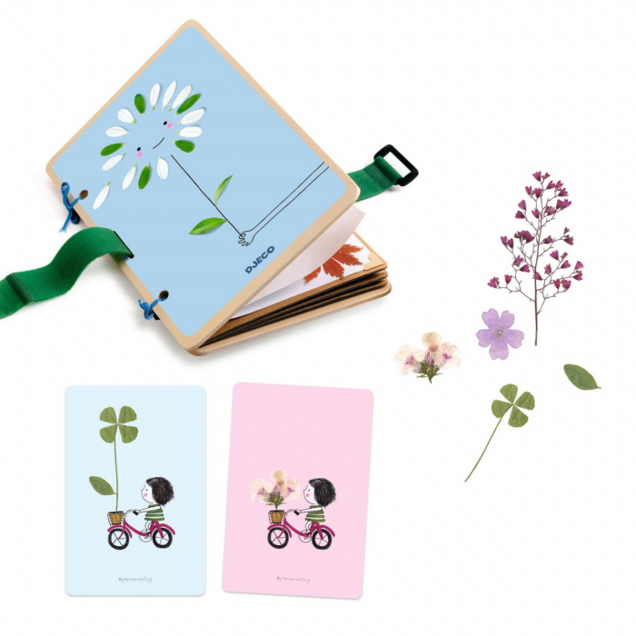 Decoratii din flori naturale, Joc creativ si kit de creatie, Djeco, varsta 3 - 6, 6 - 9 ani, Fata [3]