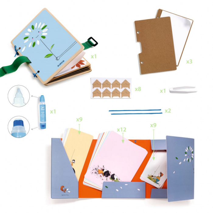 Decoratii din flori naturale, Joc creativ si kit de creatie, Djeco, varsta 3 - 6, 6 - 9 ani, Fata [2]