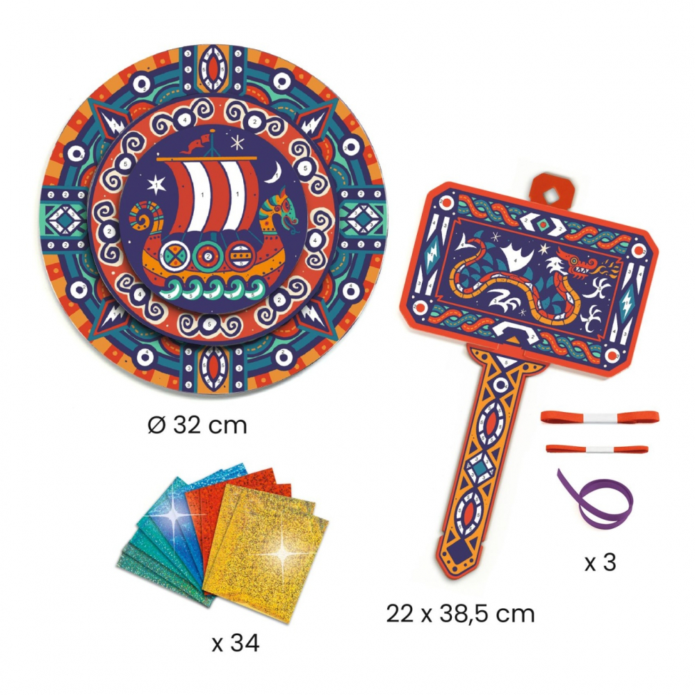 Joc creativ DIY Ca un viking, Djeco, varsta 6 - 9 ani, Baiat [4]