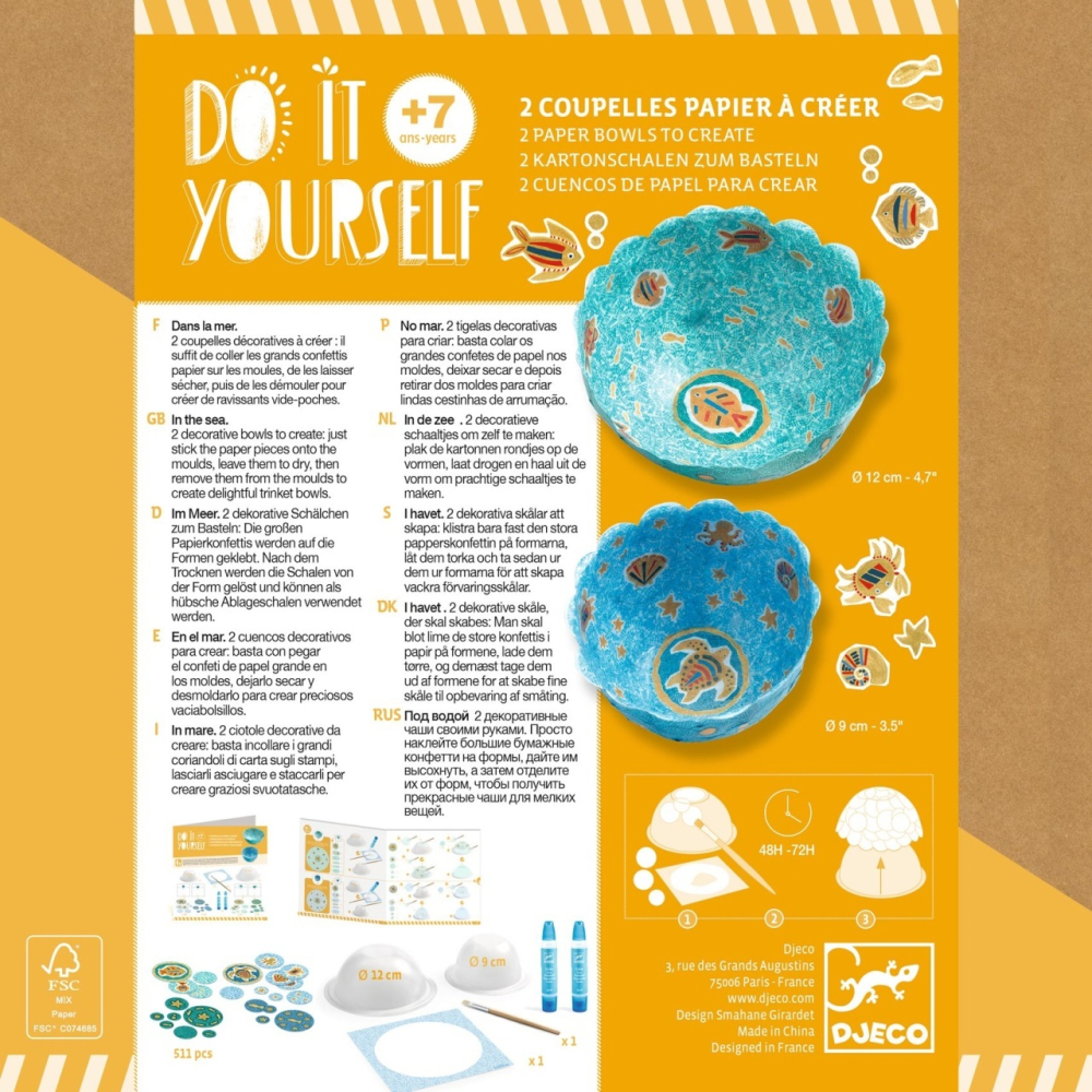 Joc creativ DIY In mare, Djeco Baiat, Fata, varsta +9 ani, 6 - 9 ani [2]