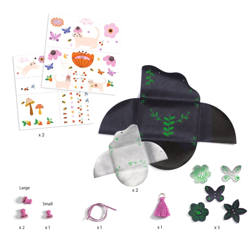 Joc creativ DIY Poseta si portofel, Djeco Fata, varsta +9 ani, 6 - 9 ani [5]