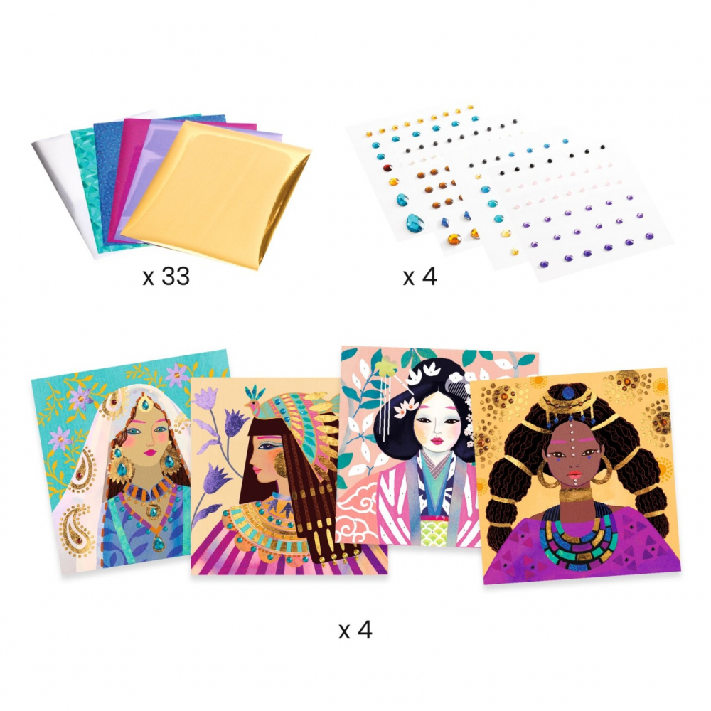 Joc creativ Portrete, Djeco, varsta 3 - 6, 6 - 9 ani, Fata [3]