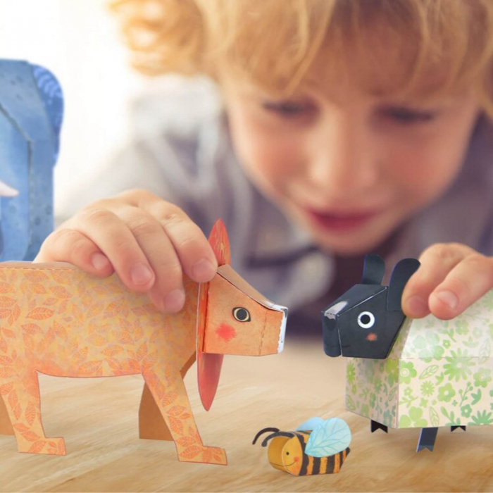 Joc Origami ⭐ cu animale pentru copii. [6]