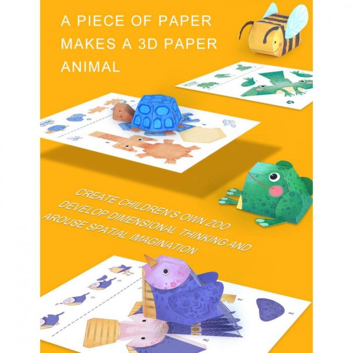 Joc Origami ⭐ cu animale pentru copii. [9]