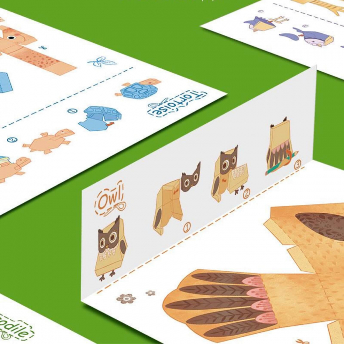 Joc Origami ⭐ cu animale pentru copii. [8]