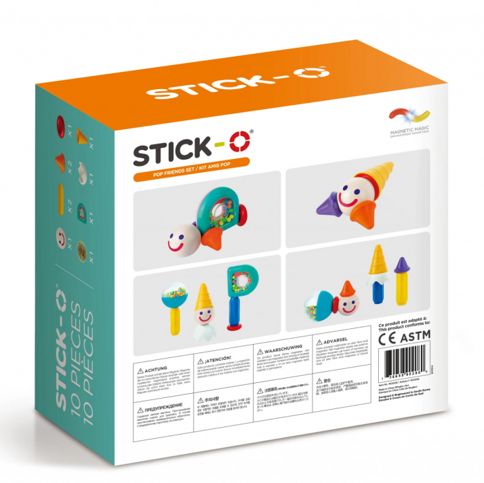 Joc cu magneti 10 piese, Stick-O, Prieteni pop, 18 luni+, varsta 1 - 3 ani, Baiat, Fata [3]