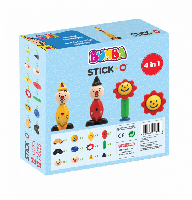 Joc cu magneti, 14 piese, Stick-O, Bumba, 1 an+, varsta 1 - 3 ani, Baiat, Fata [3]