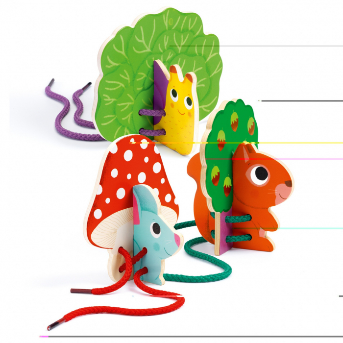 Lace-up Duo, Joc de potrivire cu siret, Djeco, varsta 1 - 3 ani, Baiat, Fata [2]