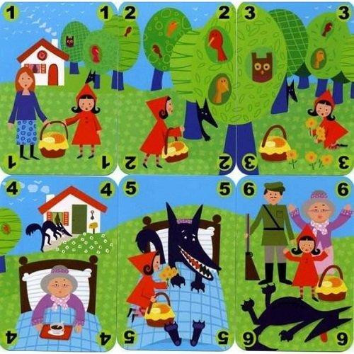 Scufita rosie, Joc de asociere cu 50 de carti, Mechanlou, Djeco, varsta 3 - 6, 6 - 9 ani, Baiat, Fata [2]