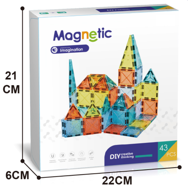 Joc de constructie magnetic - 43 piese (5.5 cm) [2]