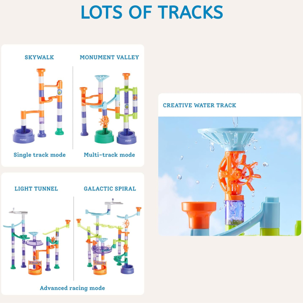 Joc de Constructie Pista pentru Bile Mideer Galaxy Marble Run - Set Educativ STEM cu 100+ Elemente [5]
