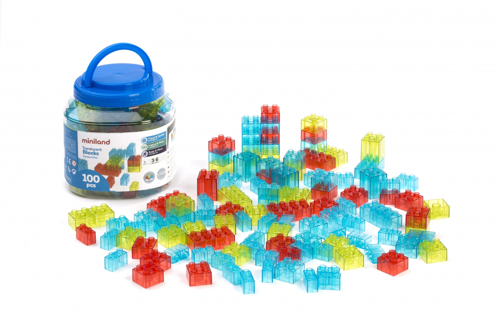 Joc de constructii cu 100 piese translucide [1]
