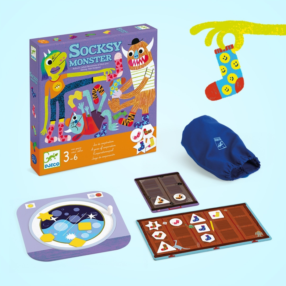 Joc de cooperare Socksy Monster, Djeco Baiat, Fata, varsta +9 ani, 6 - 9 ani [3]