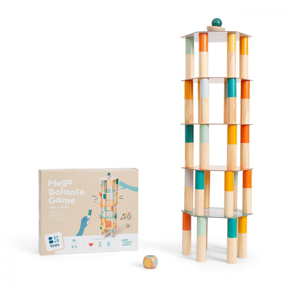 Joc de echilibru din lemn gigant, BS Toys, 5+ ani [5]