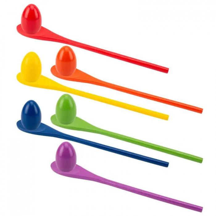 Joc de echilibru, Cursa cu ou, 12 piese colorate - Micostore.ro [2]