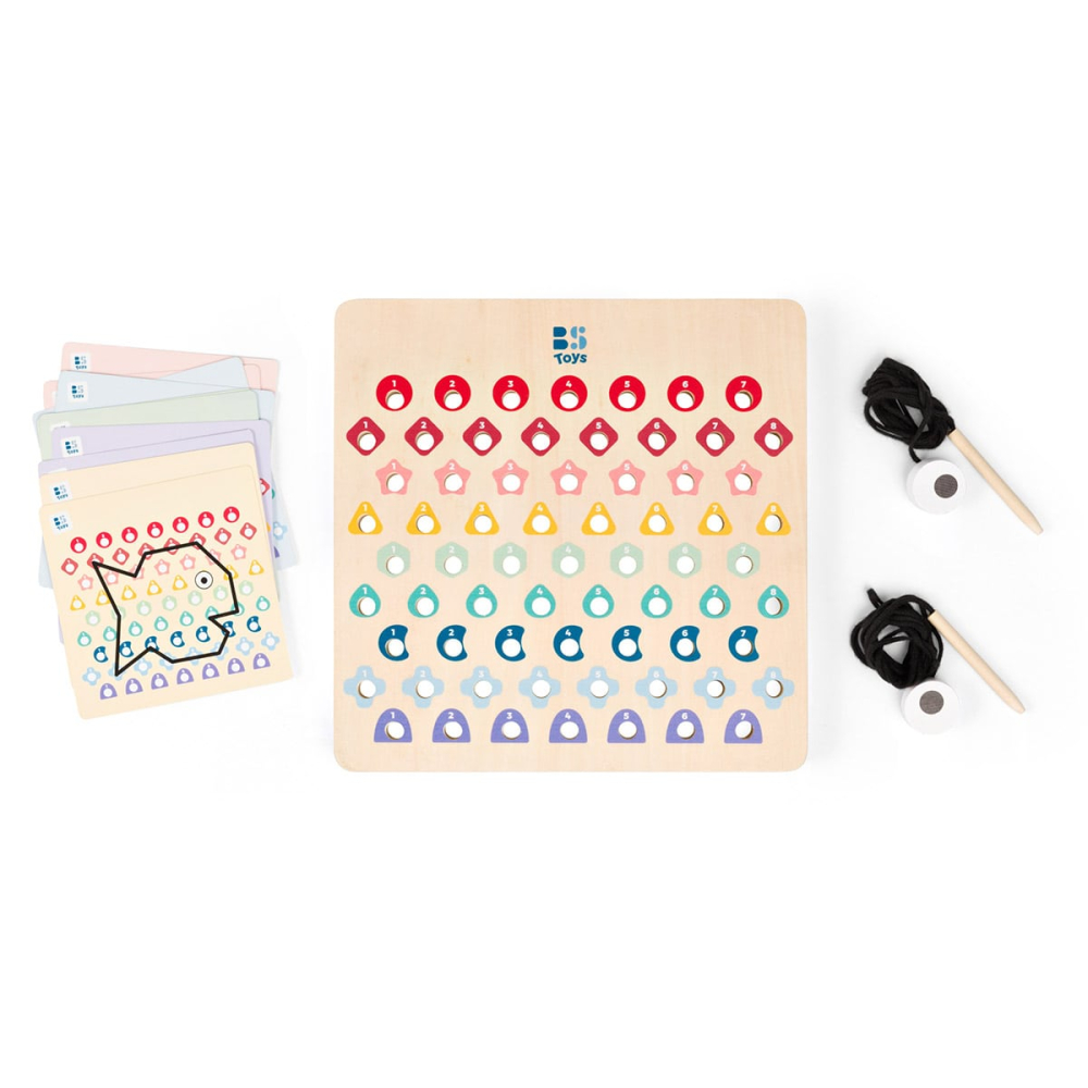 Joc de insirat cu coduri de culoare, Thread & Code, copii varsta 5+ ani [5]