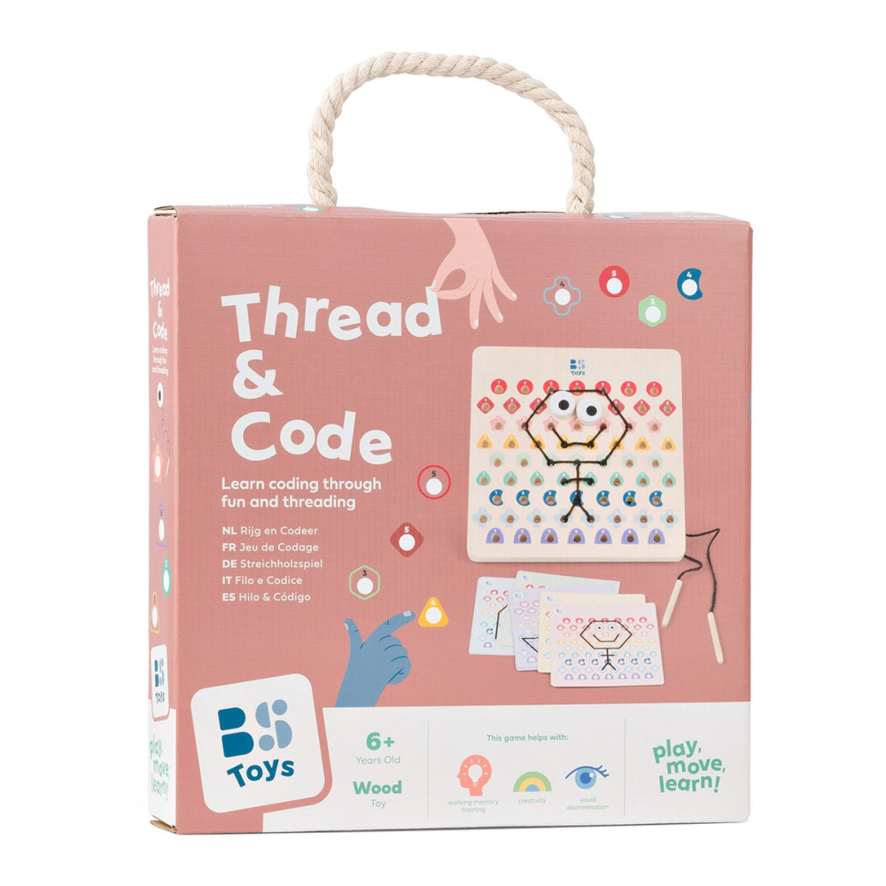 Joc de insirat cu coduri de culoare, Thread & Code, copii varsta 5+ ani [6]