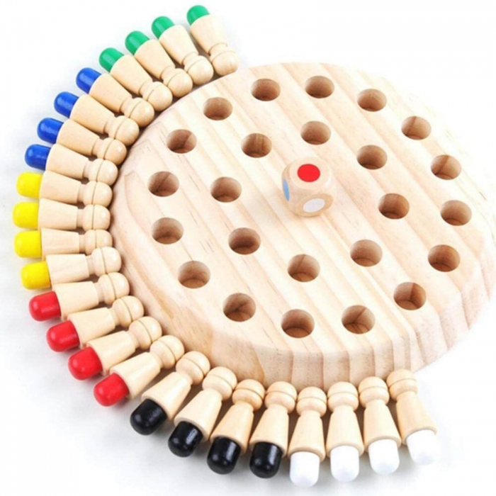 Jocuri pentru copii - joc de memorie din lemn, Memory Chess. [3]