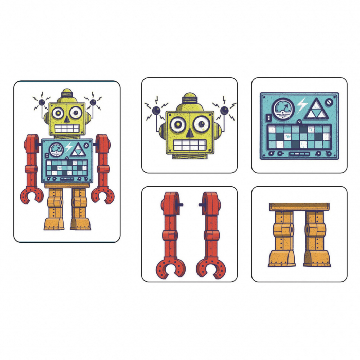 Memo Roboti, Joc de memorie si cooperare cu 34 de carti, Djeco [2]