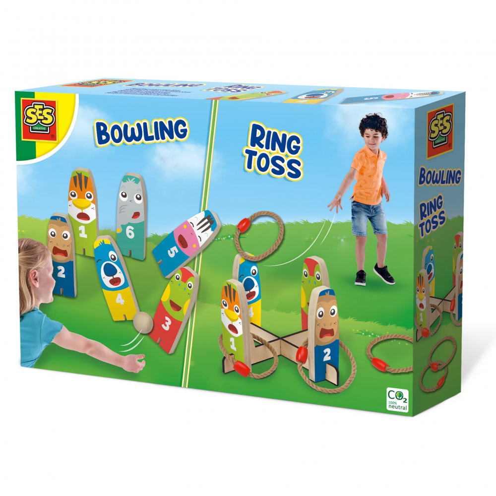 Joc de petrecere - Bowling si aruncarea inelului 2 in 1 [1]