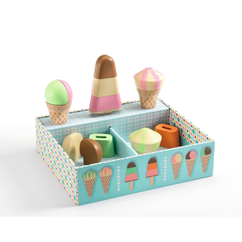 Joc de rol din lemn Gelateria Lina & Lino, Djeco Baiat, Fata, varsta 3 - 6 ani [3]