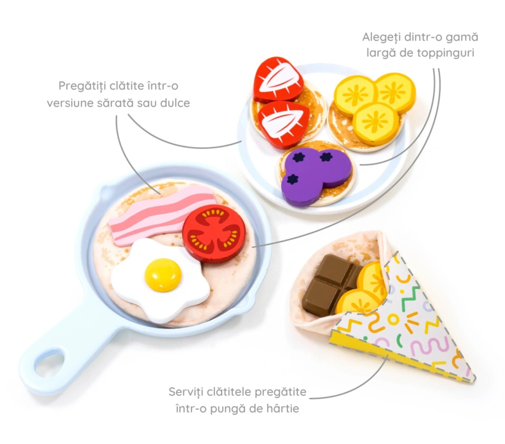 Joc de rol Set de preparat clatite, UMU Toys pentru Baiat, Fata varsta 45722 [4]