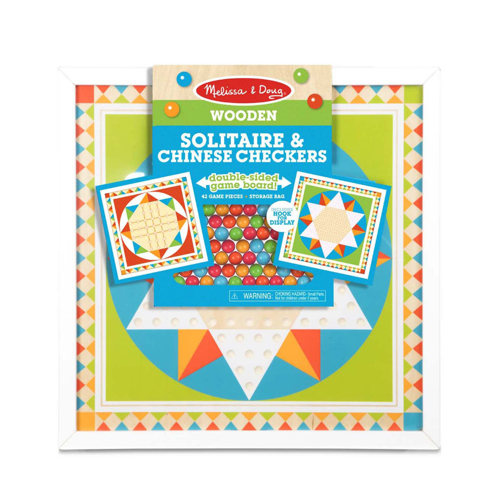 Joc de societate 2 in 1 Solitaire si Sah chinezesc - Melissa & Doug [1]