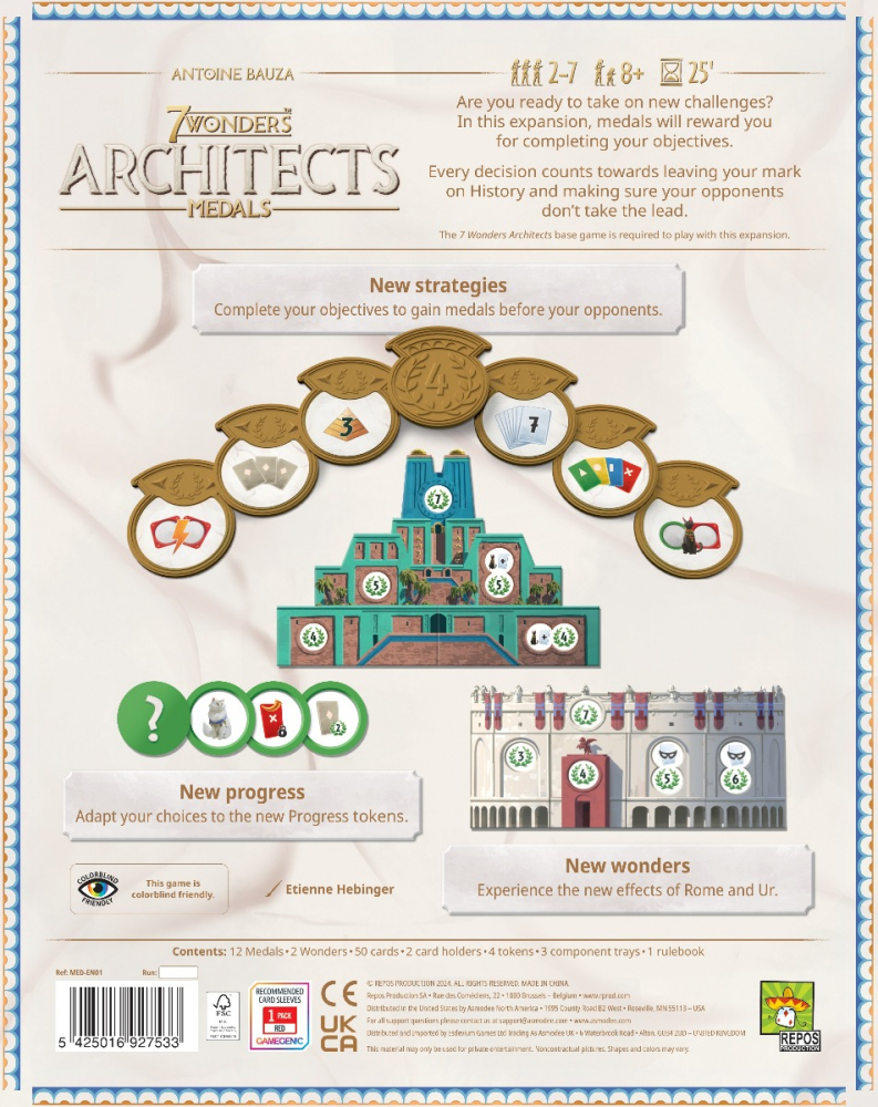 Joc de societate 7 Wonders Architects Medals, limba engleza varsta 8-12 ani ,12-14 ani ,14-18 ani ,18+, Unisex [4]
