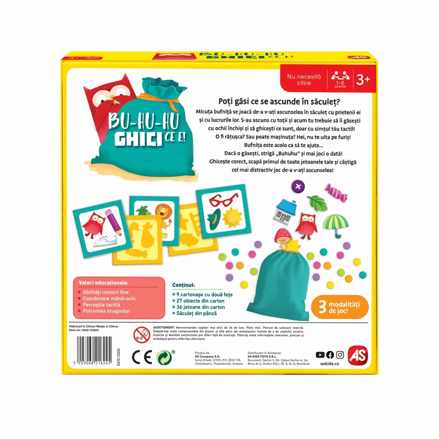 Bu-hu-hu, Ghici ce e, Joc de societate, 3 ani+, varsta de la 3 ani la 7 ani [6]
