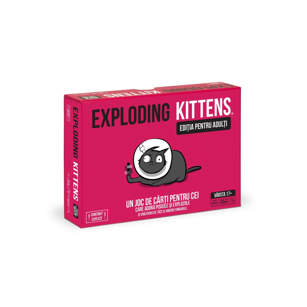Joc de societate Exploding Kittens pentru adulti (Pink Edition), limba romana varsta 18+, Unisex [1]