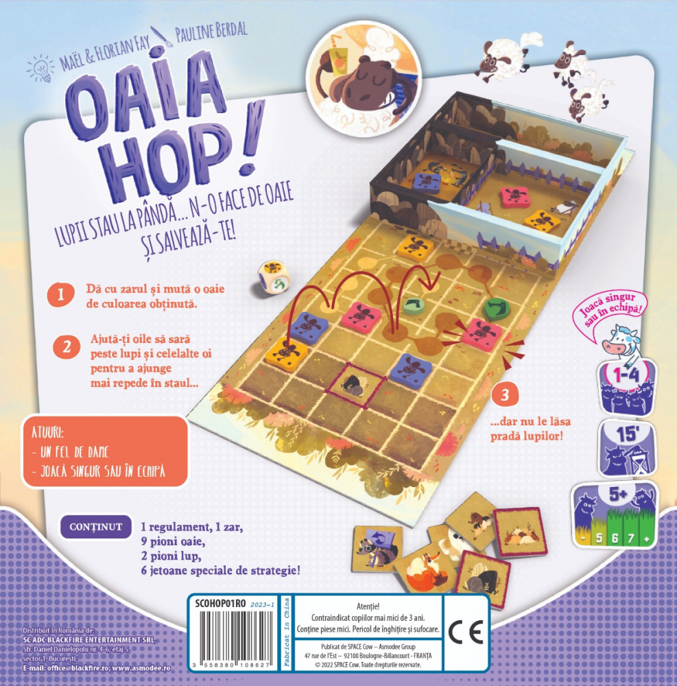 Joc de societate Oaia Hop! varsta 5-7 ani ,7-9 ani ,9-12 ani ,12-14 ani ,14-18 ani ,18+, Unisex [2]