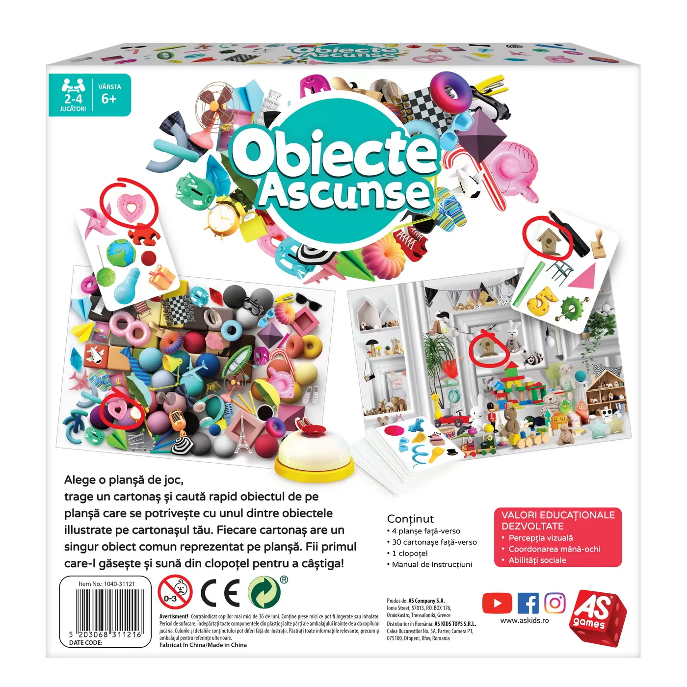 Obiecte ascunse, Joc de societate, 6 ani+, varsta de la 6 ani la 10 ani [4]