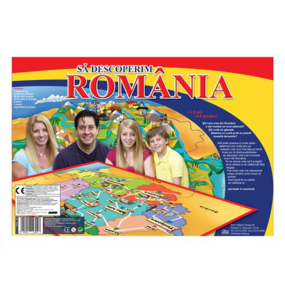 Joc de Societate Sa Descoperim Romania, Geografie si Cultura pentru Familie, Varsta 8 Ani+ [2]