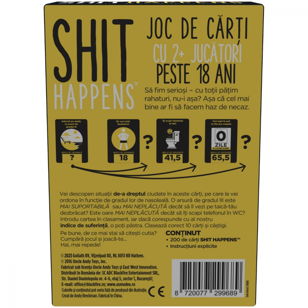 Joc de societate Shit Happens, limba romana varsta 18+, Unisex [4]