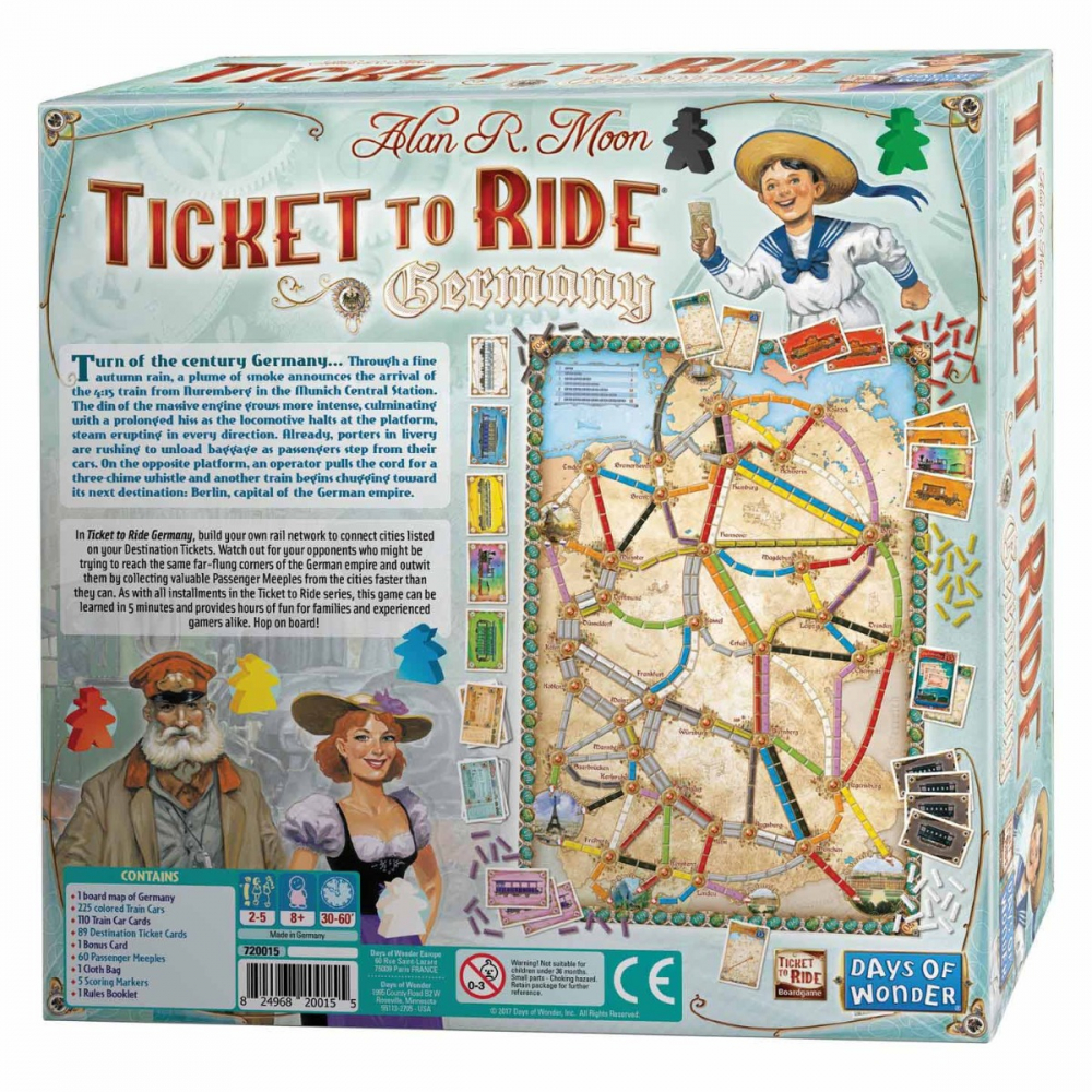 Joc de societate Ticket to Ride Germany, limba engleza varsta 8-9 ani ,9-12 ani ,12-14 ani ,14-18 ani ,18+, Unisex [4]