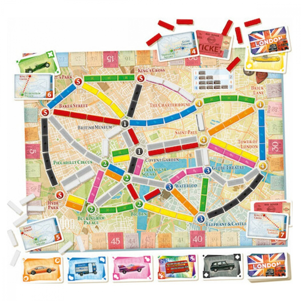 Joc de societate Ticket To Ride Londra, limba engleza varsta 8-9 ani ,9-12 ani ,12-14 ani ,14-18 ani ,18+, Unisex [3]