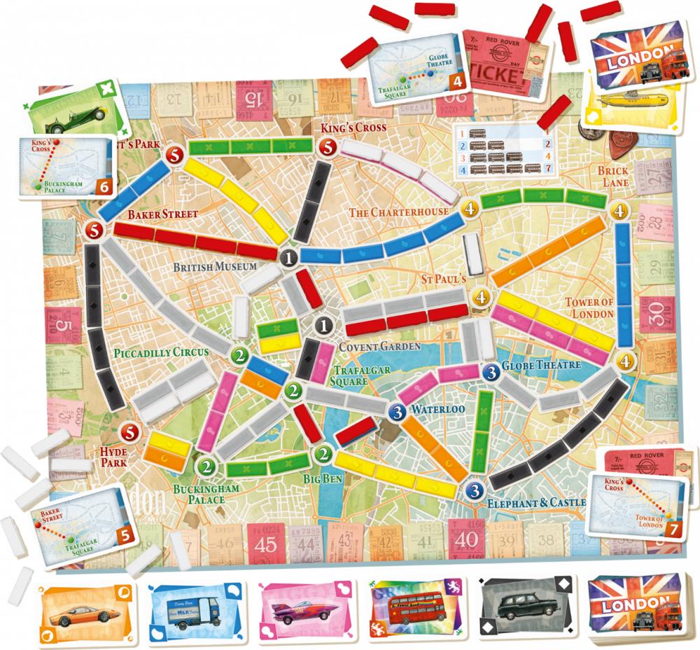 Joc de societate Ticket To Ride Londra, limba romana varsta 8-9 ani ,9-12 ani ,12-14 ani ,14-18 ani ,18+, Unisex [3]