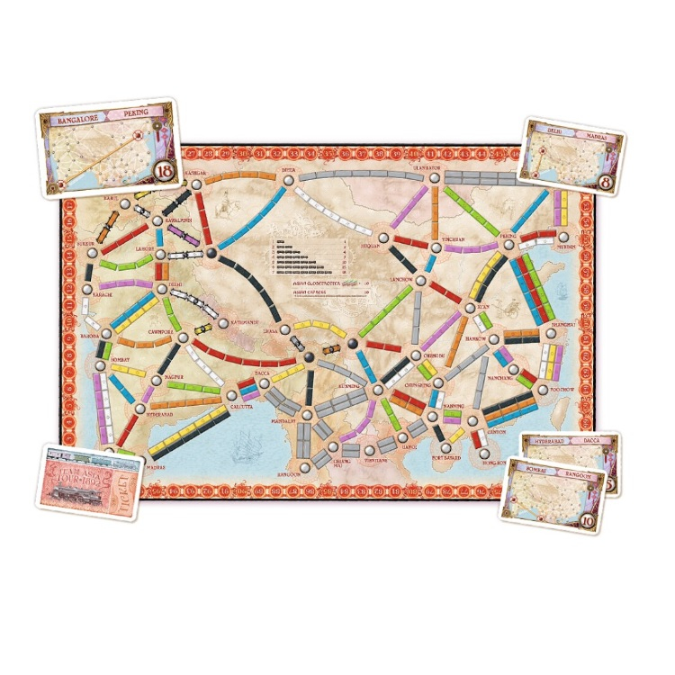 Joc de societate Ticket to Ride Map Collection Asia, extensie, limba engleza varsta 7-9 ani ,9-12 ani ,12-14 ani ,14-18 ani ,18+, Unisex [3]