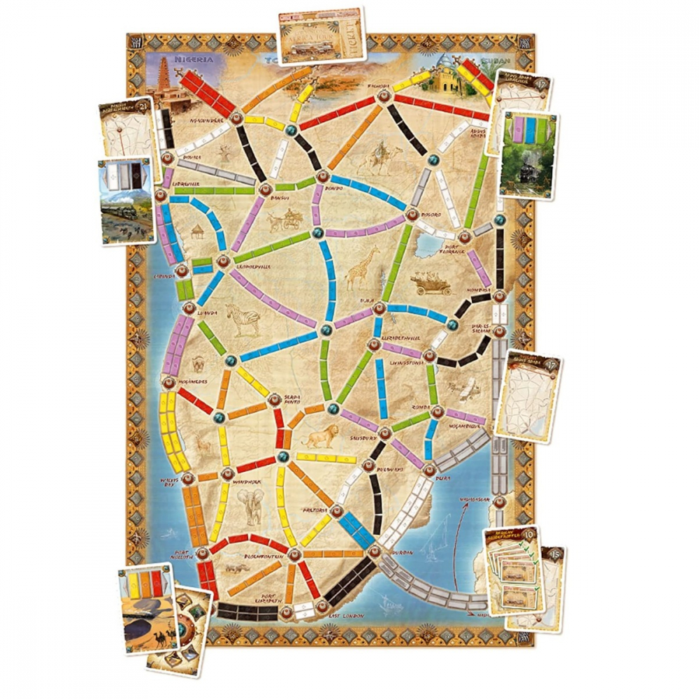 Joc de societate Ticket to Ride Map Collection Heart of Africa, extensie, limba engleza varsta 7-9 ani ,9-12 ani ,12-14 ani ,14-18 ani ,18+, Unisex [3]