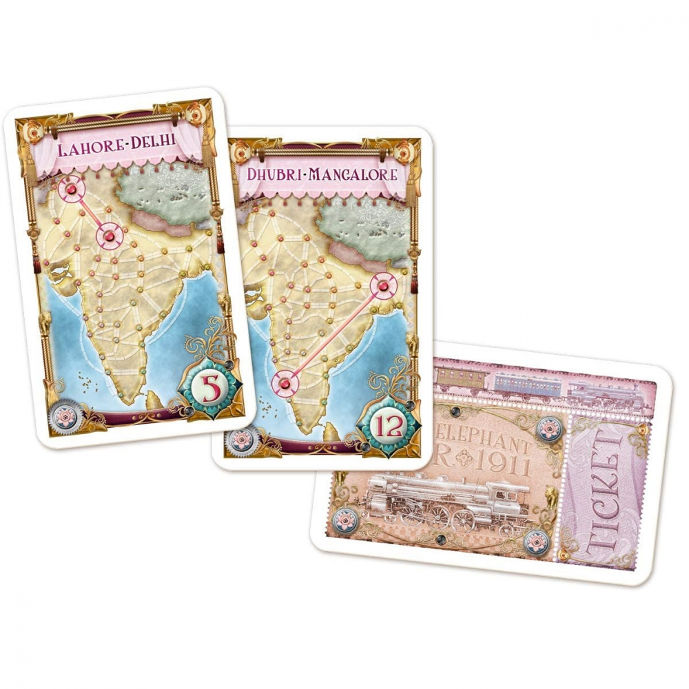 Joc de societate Ticket to Ride Map Collection India & Swiss, extensie, limba engleza varsta 7-9 ani ,9-12 ani ,12-14 ani ,14-18 ani ,18+, Unisex [4]