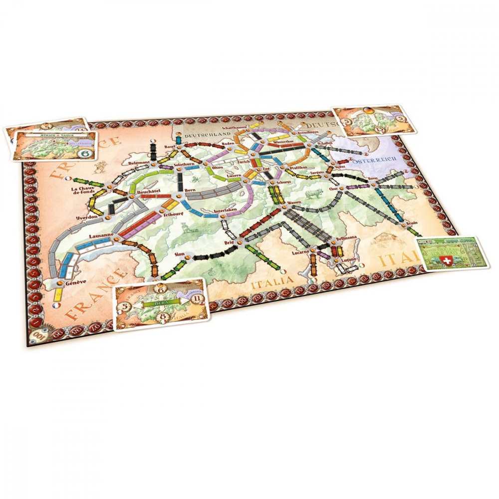 Joc de societate Ticket to Ride Map Collection India & Swiss, extensie, limba engleza varsta 7-9 ani ,9-12 ani ,12-14 ani ,14-18 ani ,18+, Unisex [3]